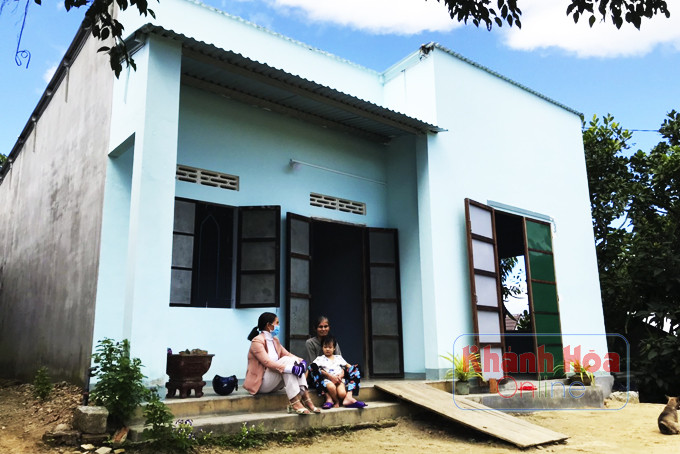 Một căn nhà vừa được Mặt trận thôn 5, xã Diên Đồng (huyện Diên Khánh) hỗ trợ sửa chữa.