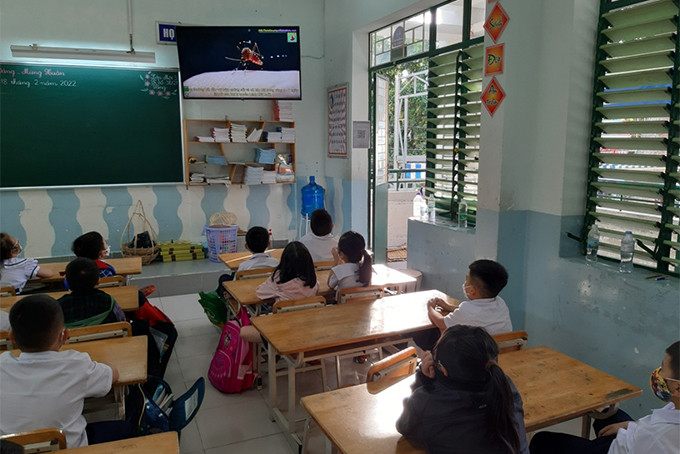 Giờ học trên lớp của học sinh một trường tiểu học ở Nha Trang. Ảnh: Thanh Trúc