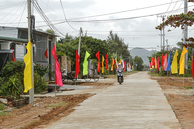 Một góc xã nông thôn mới Ninh Trung, thị xã Ninh Hòa.