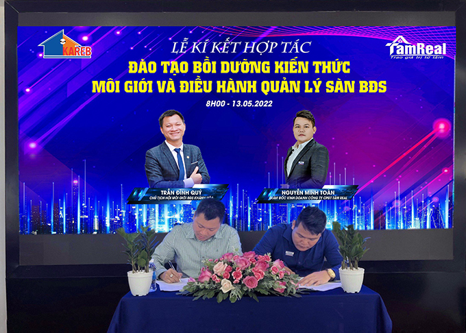 Hội Môi giới bất động sản Khánh Hòa và Công ty Cổ phần Đầu tư Tâm Real: Ký kết đào tạo bồi dưỡng kiến thức môi giới và điều hành quản lý sàn bất động sản