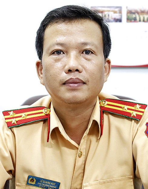 Thượng tá Lê Quang Huy - Phó Trưởng phòng Cảnh sát giao thông Công an tỉnh Khánh Hòa