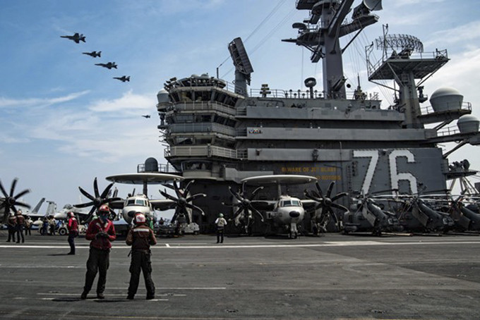 Tàu sân bay USS Ronald Reagan của Mỹ sẽ tham gia tập trận hải quân chung với Hàn Quốc. (Nguồn: Hải quân Mỹ)