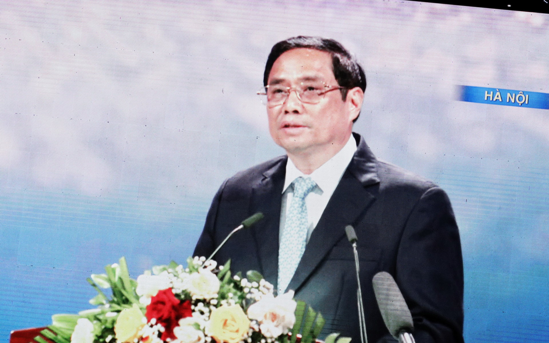 Thủ tướng Phạm Minh Chính phát biểu tại chương trình cầu truyền hình trực tiếp  