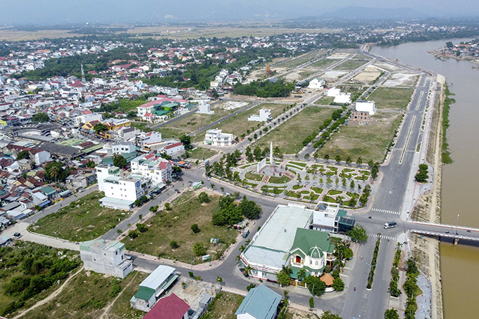 Một góc Khu đô thị Nam Sông Cái (thị trấn Diên Khánh).