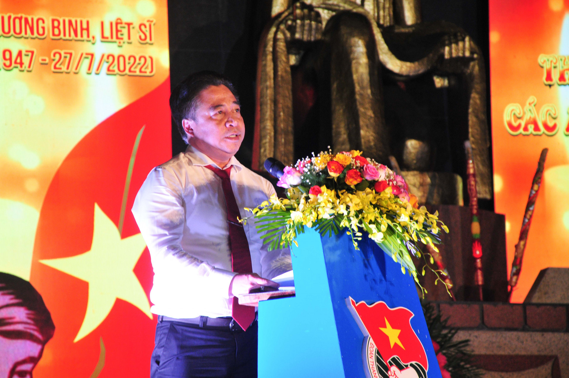 Đồng chí Nguyễn Khắc Toàn phát biểu tại buổi lễ