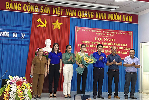 Phường Tân Lập: Tuyên truyền, phổ biến pháp luật năm 2022 cho cán bộ phường và cơ sở