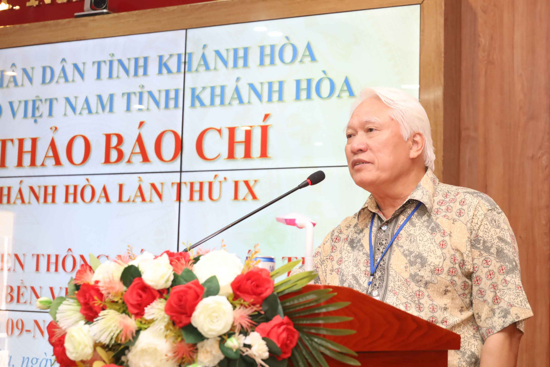 PGS.TS Nguyễn Chu Hồi - Phó Chủ tịch Thường trực Hội Nghề cá Việt Nam, thành viên Ban Chỉ đạo Diễn đàn Đại dương toàn cầu (GOF) phát biểu. 
