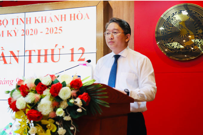 Bí thư Tỉnh ủy Nguyễn Hải Ninh phát biểu bế mạc hội nghị.