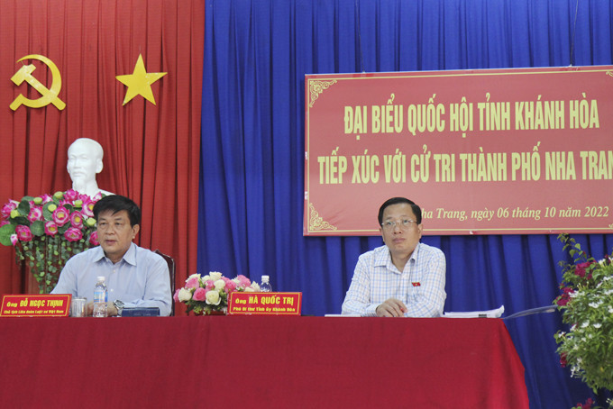 Đại biểu Quốc hội tỉnh tiếp xúc cử tri TP. Nha Trang.