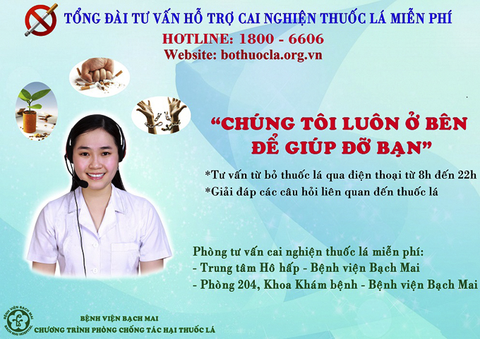Nhiều hoạt động hỗ trợ tư vấn cai nghiện thuốc lá