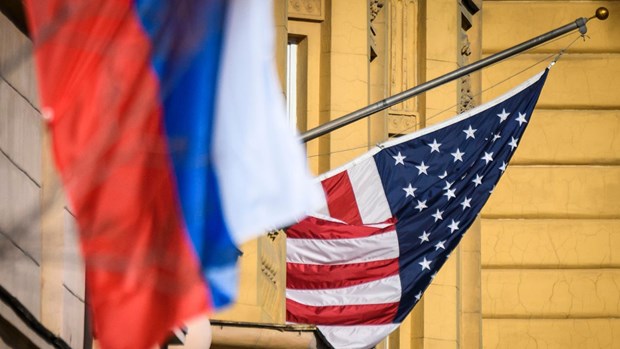 Quốc kỳ của Nga và Mỹ. (Nguồn: AFP/Getty Images)