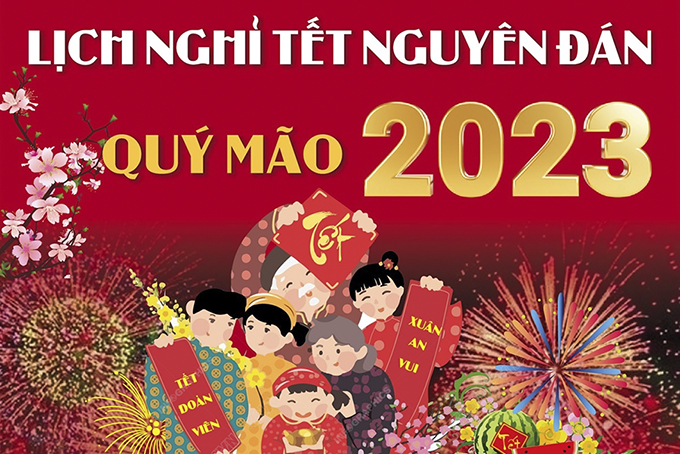Lịch nghỉ Tết Nguyên đán Quý Mão 2023