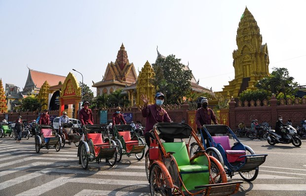 Đường phố ở thủ đô Phnom Penh, Campuchia. (Ảnh: AFP/TTXVN)