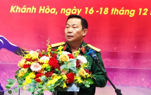 Đại tá Lê Công Chín phát biểu khai mạc giải.