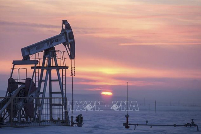 Một giàn khoan dầu tại Almetyevsk, Nga. Ảnh: TASS/TTXVN