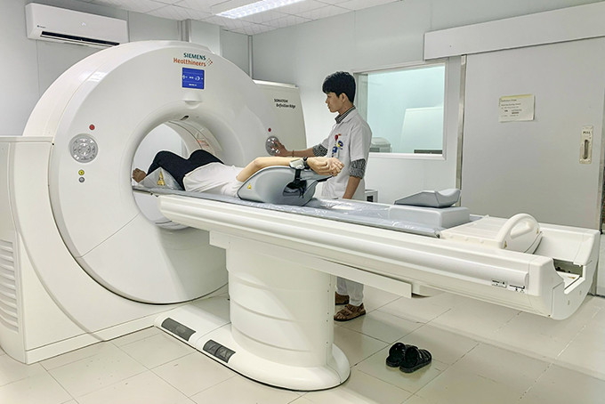 Bệnh viện Ung bướu tỉnh được đầu tư máy CT 128 lát cắt.